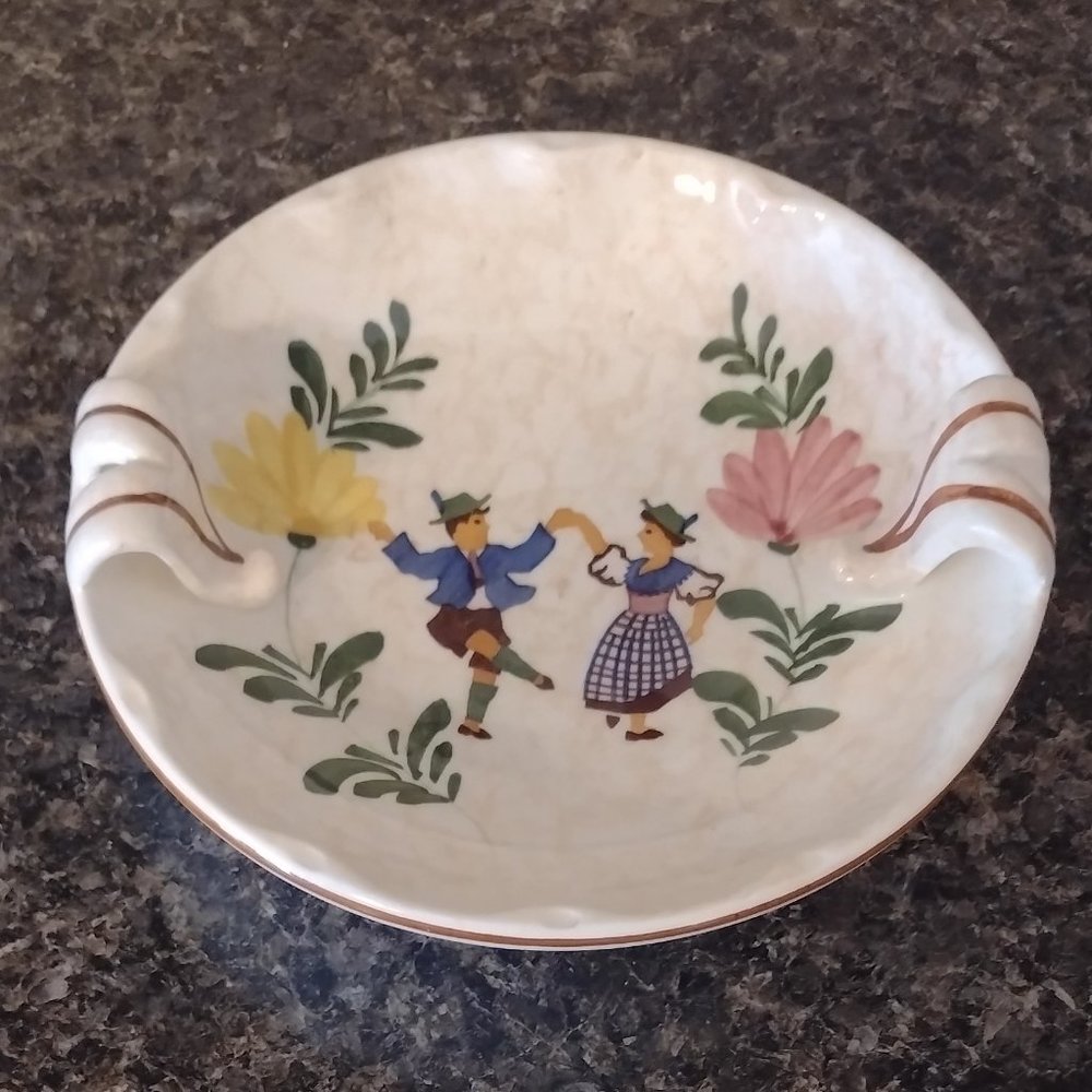 Vintage Authentic "Rare" Alpine Peasant Ware Candy Dish